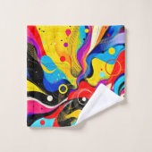 Chaos in Harmonie Kunst Badhandtuch Set (Waschlappen)