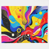 Chaos in Harmonie Kunst Fleecedecke (Vorderseite (Horizontal))