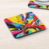 Chaos in Harmonie Kunst Getränkeuntersetzer (Linke Seite)