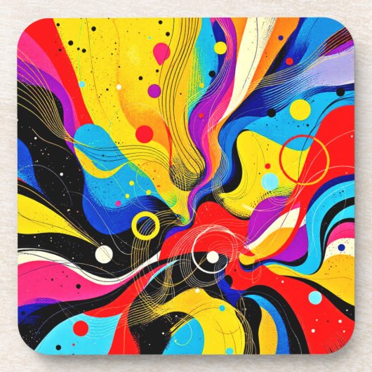 Chaos in Harmonie Kunst Getränkeuntersetzer (Vorderseite)