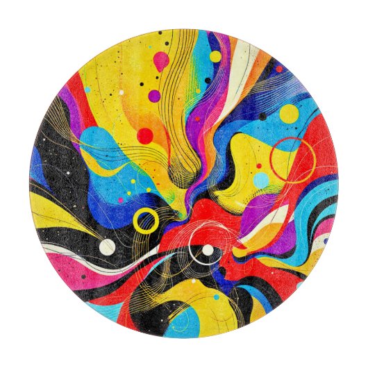 Chaos in Harmonie Kunst Schneidebrett (Vorderseite)