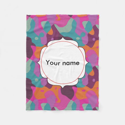 Chaos in Retrofarben Fleecedecke (Vorderseite)