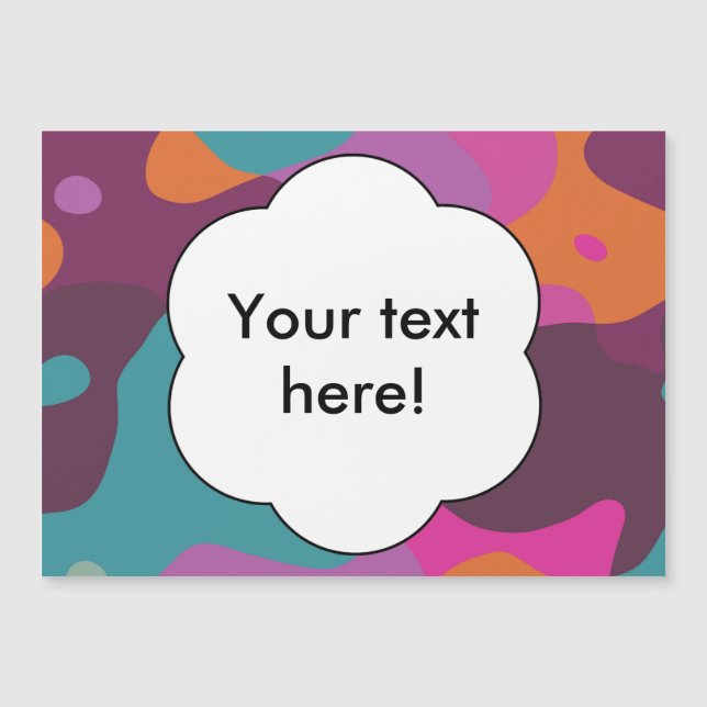 Chaos in Retrofarben Magnetkarte (Vorderseite)