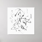 Chaos in Tinte - Abstraktion expressiver Linien Leinwanddruck (Vorderseite)