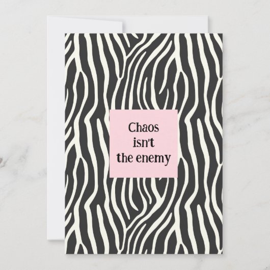 Chaos isn't the enemy einladung (Vorderseite)