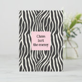 Chaos isn't the enemy einladung (Stehend Vorderseite)