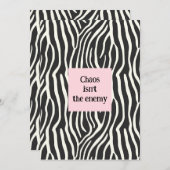 Chaos isn't the enemy einladung (Vorne/Hinten)