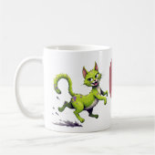 Chaos-Katze-Tasse – Incitata: Munter im Bett Kaffeetasse (Links)