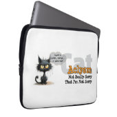 Chaos Kitty Laptop Sleeve: Not Sorry Laptopschutzhülle (Vorne Rechts)