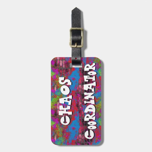 Chaos-Koordinator Abstrakt Gepäckanhänger (Vorderseite vertikal)
