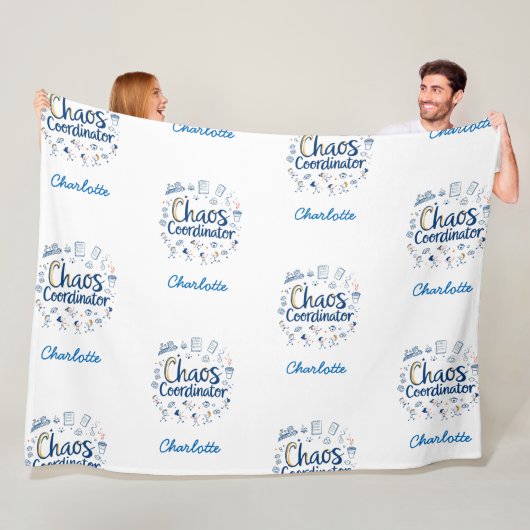 Chaos-Koordinator | Bestes Funny Mother Day-Gesche Fleecedecke (Beispiel)