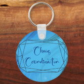 Chaos-Koordinator (blau) Schlüsselanhänger (Vorderseite)