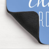 Chaos-Koordinator Blauer Typografischer Text Mousepad (Ecke)