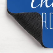 Chaos-Koordinator Blauer Typografischer Text Mousepad (Ecke)