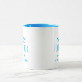 Chaos-Koordinator Blue Typografy Personalisiert Tasse (Zentrum)