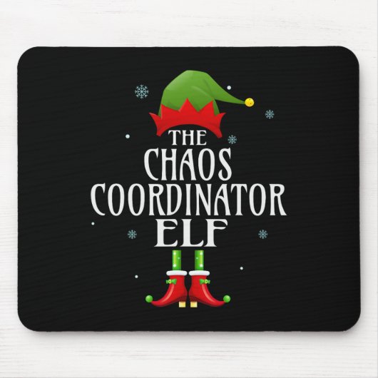 Chaos-Koordinator Elf Xmas Groupe Matching Pajama Mousepad (Vorne)