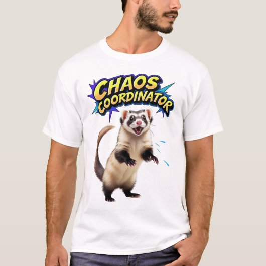Chaos-Koordinator - Fun Ferret Lover Geschenk T-Shirt (Vorderseite)