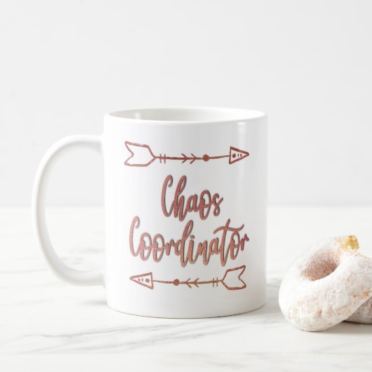 Chaos-Koordinator | Funny Mama | GLITZER | Angebot Kaffeetasse (Mit Donut)