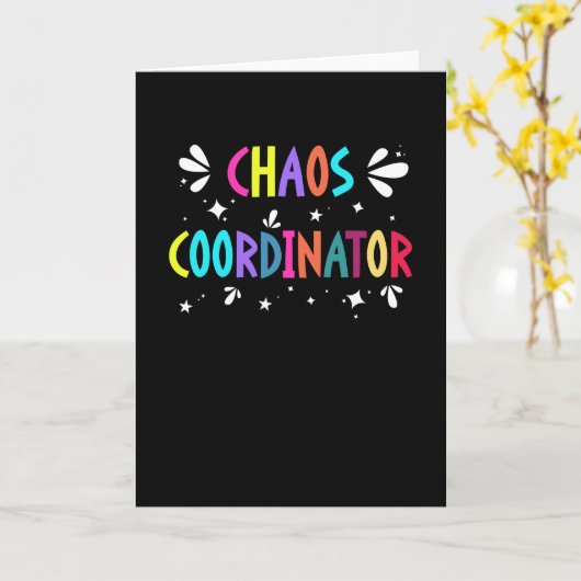 Chaos-Koordinator Funny Mama Lehrer Witty Sprichwo Karte (Gelbe Blume)