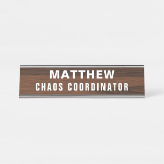 Chaos-Koordinator Funny Novelty Personalisiert Schreibtischnamensplakette