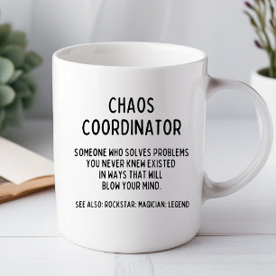 Chaos-Koordinator Funny Office-Tasse Tasse