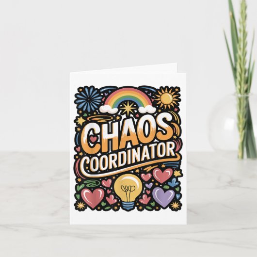 Chaos-Koordinator Funny Zitat Karte (Vorderseite)