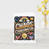 Chaos-Koordinator Funny Zitat Karte (Gelbe Blume)
