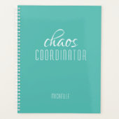 Chaos-Koordinator Grüner Personalisierter Name Planer (Vorderseite)