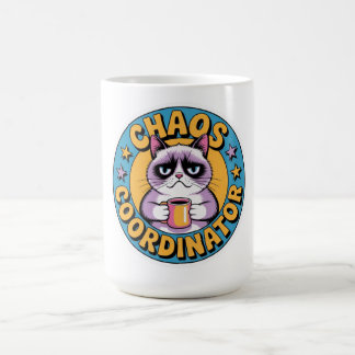 Chaos-Koordinator Katzen-Aufkleber - Lustige mürri Kaffeetasse