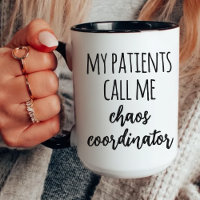 Chaos-Koordinator-Krankenschwester Tasse, Lustige