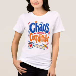 Chaos-Koordinator Lehrer Zurück zur Schule Design Tri-Blend Shirt