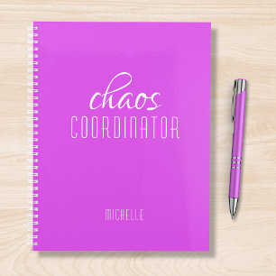 Chaos-Koordinator Lila Personalisierter Name Planer