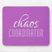 Chaos-Koordinator Lila Typografie Tex Mousepad (Vorne)