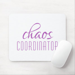 Chaos-Koordinator Lila typografischer Text Mousepad