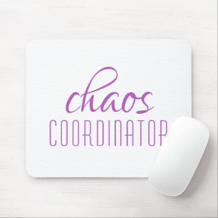 Chaos-Koordinator Lila typografischer Text Mousepad