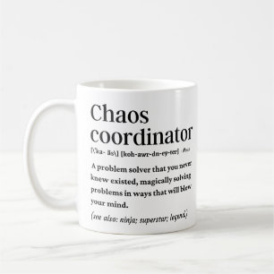 Chaos-Koordinator lustige Definition Kaffeetasse