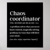 Chaos-Koordinator lustige Definition Poster (Vorne)