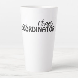 Chaos-Koordinator Lustige Typografie Kunst Milchtasse