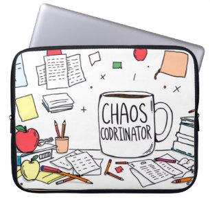 Chaos-Koordinator Lustige Typografie Laptopschutzhülle