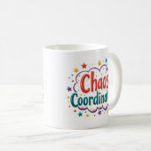 Chaos-Koordinator Lustiger Arbeitsbecher Kaffeetasse (VorderseiteRechts)