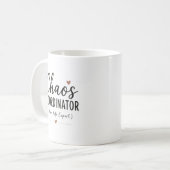 Chaos-Koordinator Lustiger Mama-Name Kaffeetasse (Vorderseite Links)