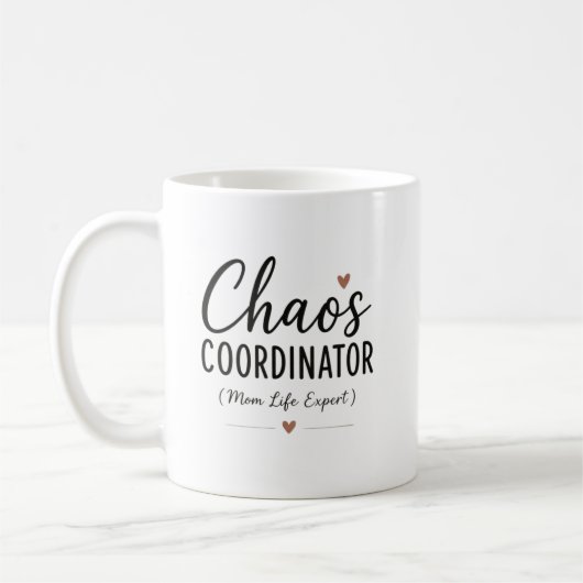 Chaos-Koordinator Lustiger Mama-Name Kaffeetasse (Links)