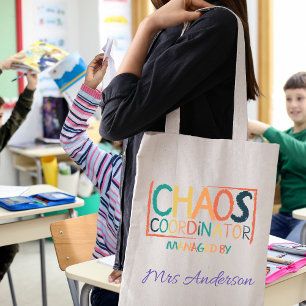 Chaos-Koordinator Lustiges Buntes Geschenk für Leh Tragetasche