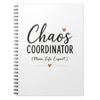Chaos Koordinator Lustiges Mama Leben Typografie Notizblock