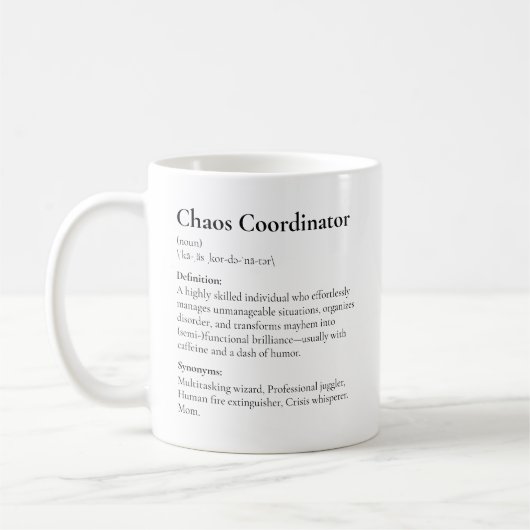 Chaos-Koordinator-Mama Kaffeetasse (Links)