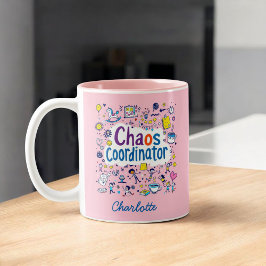 Chaos-Koordinator | Mama | Muttertag der Sonne Zweifarbige Tasse