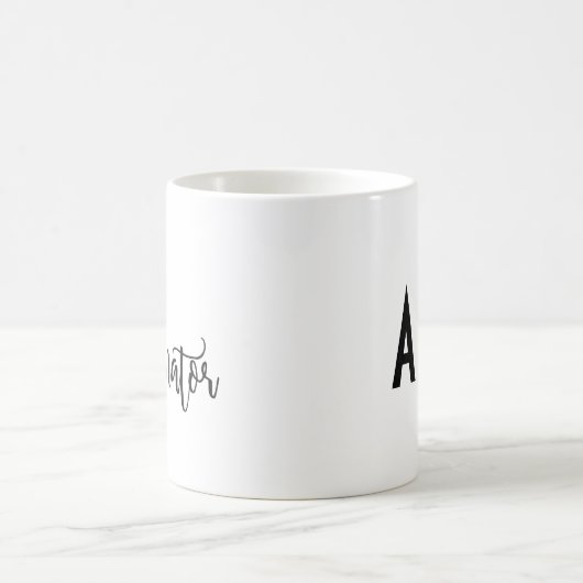 Chaos-Koordinator-mit Monogramm Kaffeetasse (Mittel)