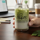 Chaos-Koordinator Modernes Typografie-Skript Dosenglas