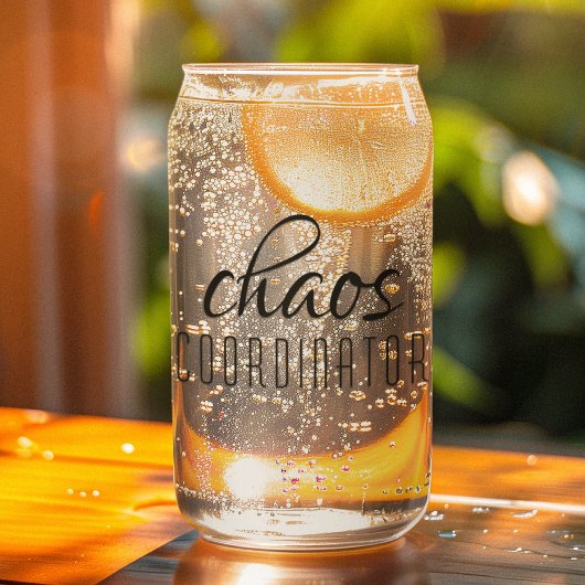 Chaos-Koordinator Modernes Typografie-Skript Dosenglas
