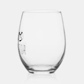 Chaos-Koordinator Modernes Typografie-Skript Weinglas Ohne Stiel (Links)